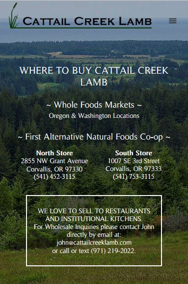 Cattail Creek  Lamb